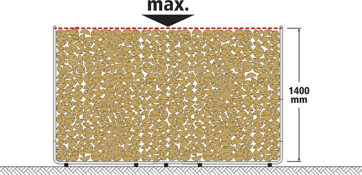 Image du produit wolfcraft 1 aide à l'empilage Modular XXL pour le bois de chauffage