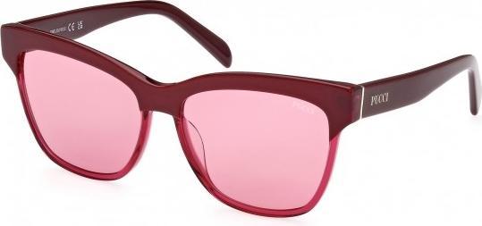 Actual product image Emilio Pucci Bordeaux Red Squared Acetate Sunglasses