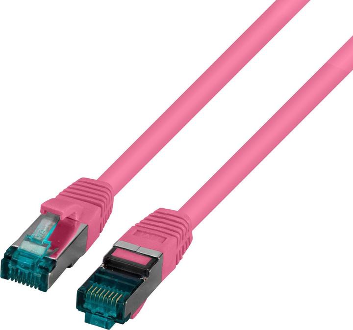 EFB Elektronik RJ45 patch cable S/FTP, Cat.6A, LSZH, 0.15m, magenta The shielded Cat.6A RJ45 patch cable (S/FTP, CAT6, 0.15 m)