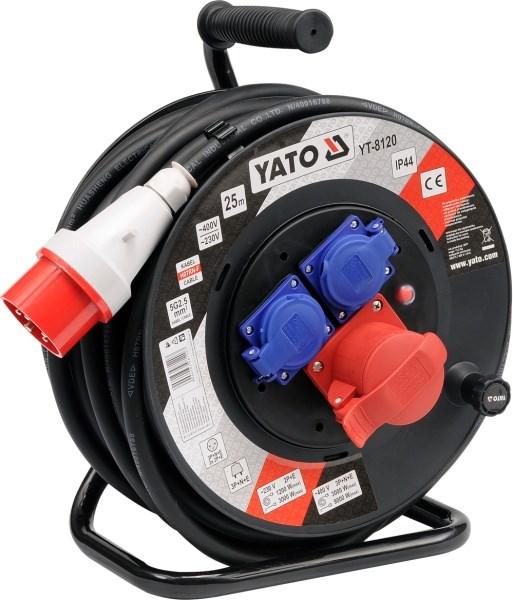 Actual product image Yato Cable drum Extension cable 25 m, 5G2.5 mm 230/400 V (25 m, 2.50 mm²)