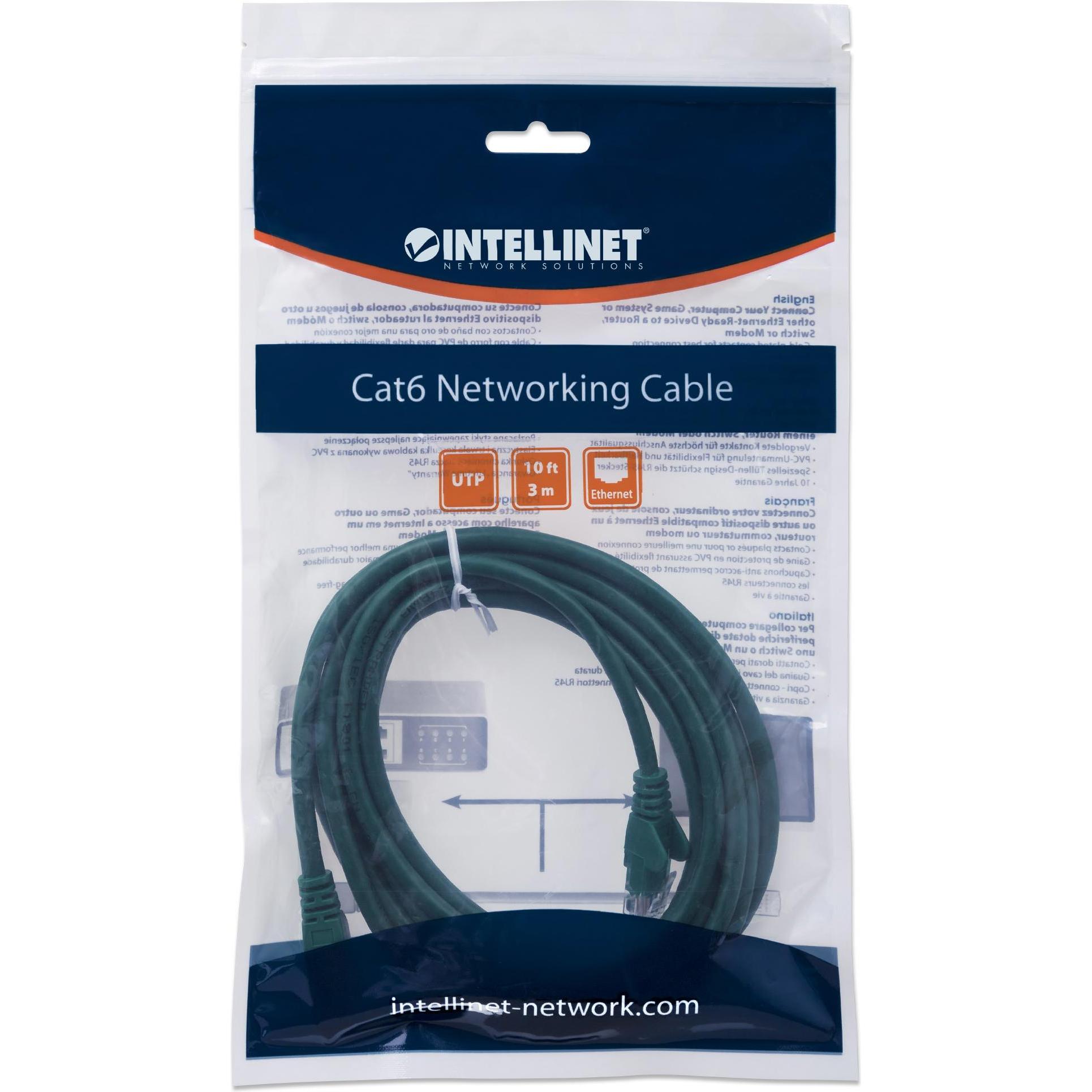 Thumbnail - Intellinet Netzwerkkabel, Cat6, U/UTP (U/UTP, CAT6, 3 m), Netzwerkkabel