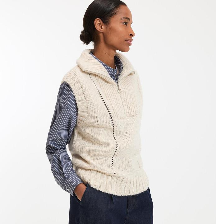 Produktbild La Redoute Collections Ärmelloser Pullover mit Trucker-Kragen (S)