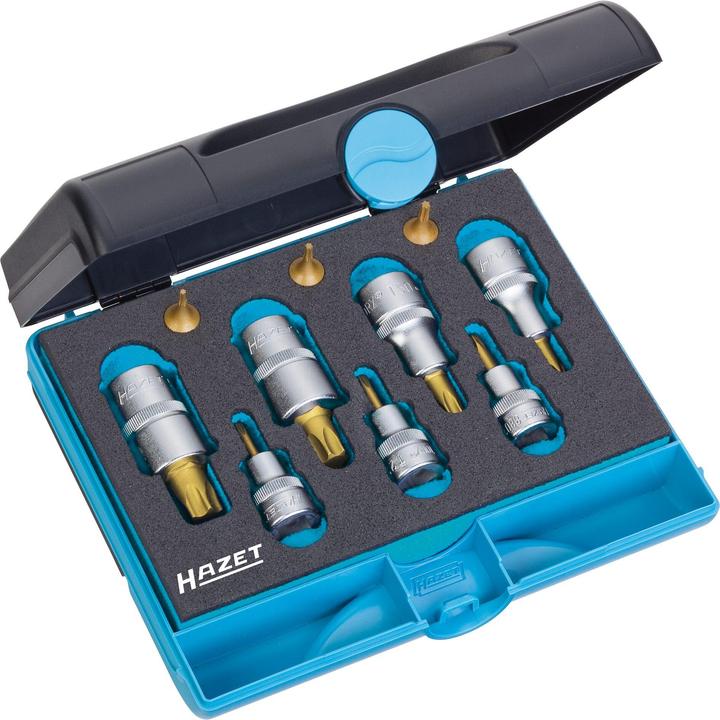 Produktbild HAZET Werkzeug Satz ∙ TORX 1557/10 ∙ Vierkant6,3 mm (1/4 Zoll), Vierkant10 mm (3/8 Zoll), Vierkant…