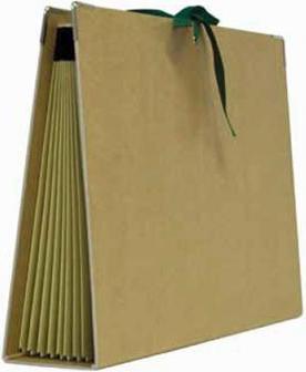 Schwartz Fächermappe Kraftpapier mit 16 Fächern