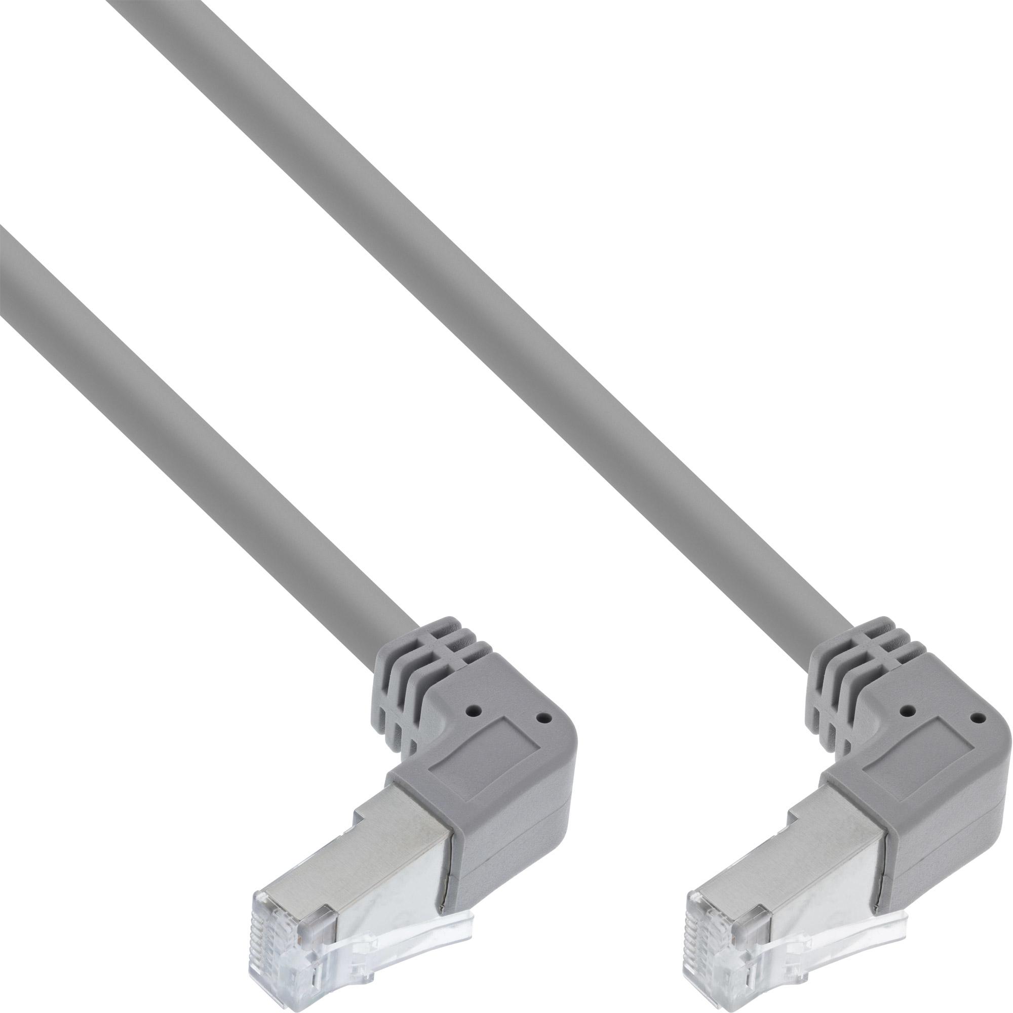 InLine  Patchkabel oben/unten gewinkelt, S/FTP (PiMf), Cat.6, 250MHz, PVC, Kupfer, grau, 2,67m (S/FTP, CAT6, 2.67 m), Ne...