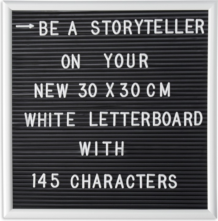 Produktbild Relaxdays Letterboard (Wandtafel, 30 x 30 x 2 cm)