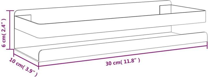 Produktbild vidaXL Duschablage (10 x 30 x 6 cm)