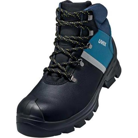 Uvex Safety, Sicherheitsschuhe, 6513338 Sicherheitsstiefel S3 Schuhgrösse (EU): 38 Schwarz, Blau 1 Paar (S3, 38)