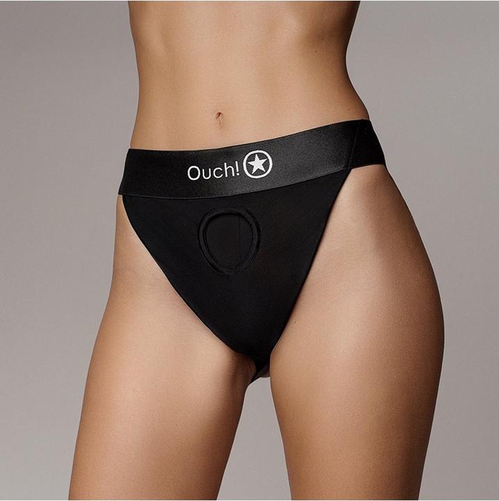 Produktbild Ouch! Vibrating Strap-on Panty Harness with Open Back - XS/S