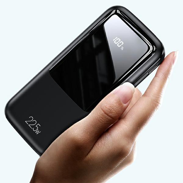Actual product image Usams Powerbank PB58 20000 mAh Black (20000 mAh, 22.50 W, 22.50 Wh)