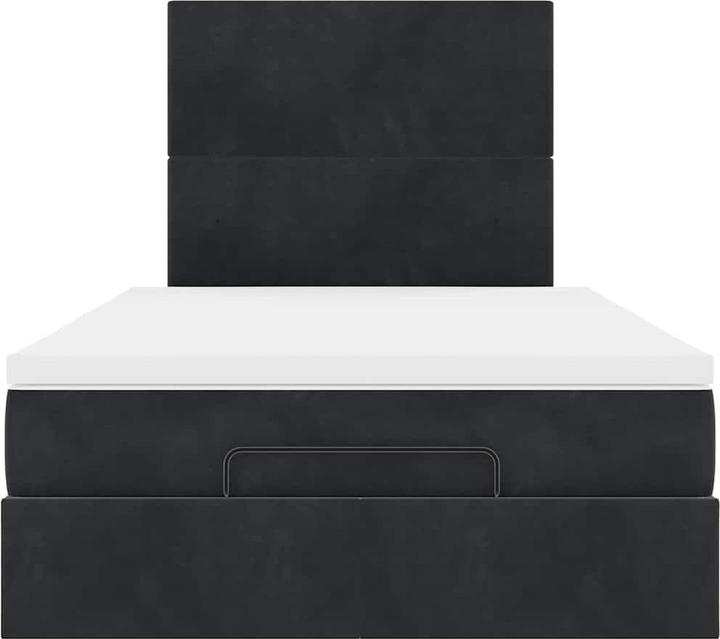 Produktbild VidaXL Ottoman-Bett mit Matratzen Schwarz 120x200 cm Samt Bettrahmen (120 x 200 cm)