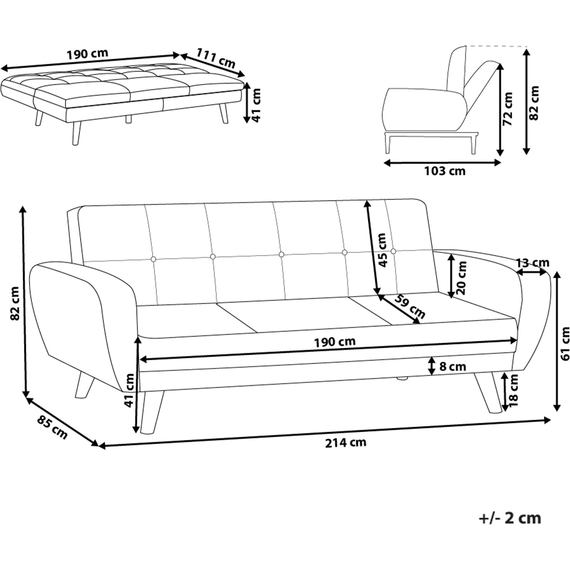 Thumbnail - Beliani, Sofa, Florli (3-Sitzer)