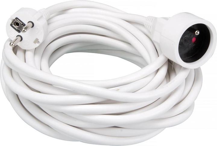 Produktbild Velleman VERLÄNGERUNGSKABEL - 10 m - WEIss - 3G1.5 - STECKER-TYP E (FRANZÖSISCHES SYSTEM) (10 m, CEE 7/5)
