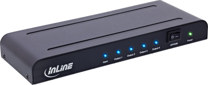 Produktbild InLine HDMI Splitter/Verteiler, 4-fach, 4K2K@60Hz kompatibel