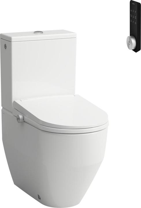 Laufen Cleanet Pro Combiné WC au sol, WC douche à poser avec télécommande, sans rebord, à fond creux