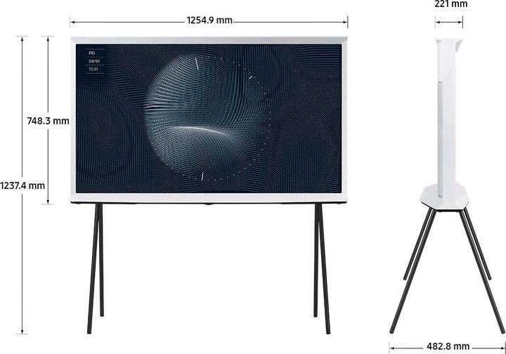 Actual product image Samsung The Serif QE55LS01BAU 55 4K Ultra HD SmartTVG (55", LS01B, QLED, 4K, 2022)