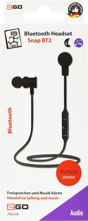 Image du produit 2GO Snap BT2 Casque sans fil intra-auriculaire Appels/musique Bluetooth (100 h, Sans fil)