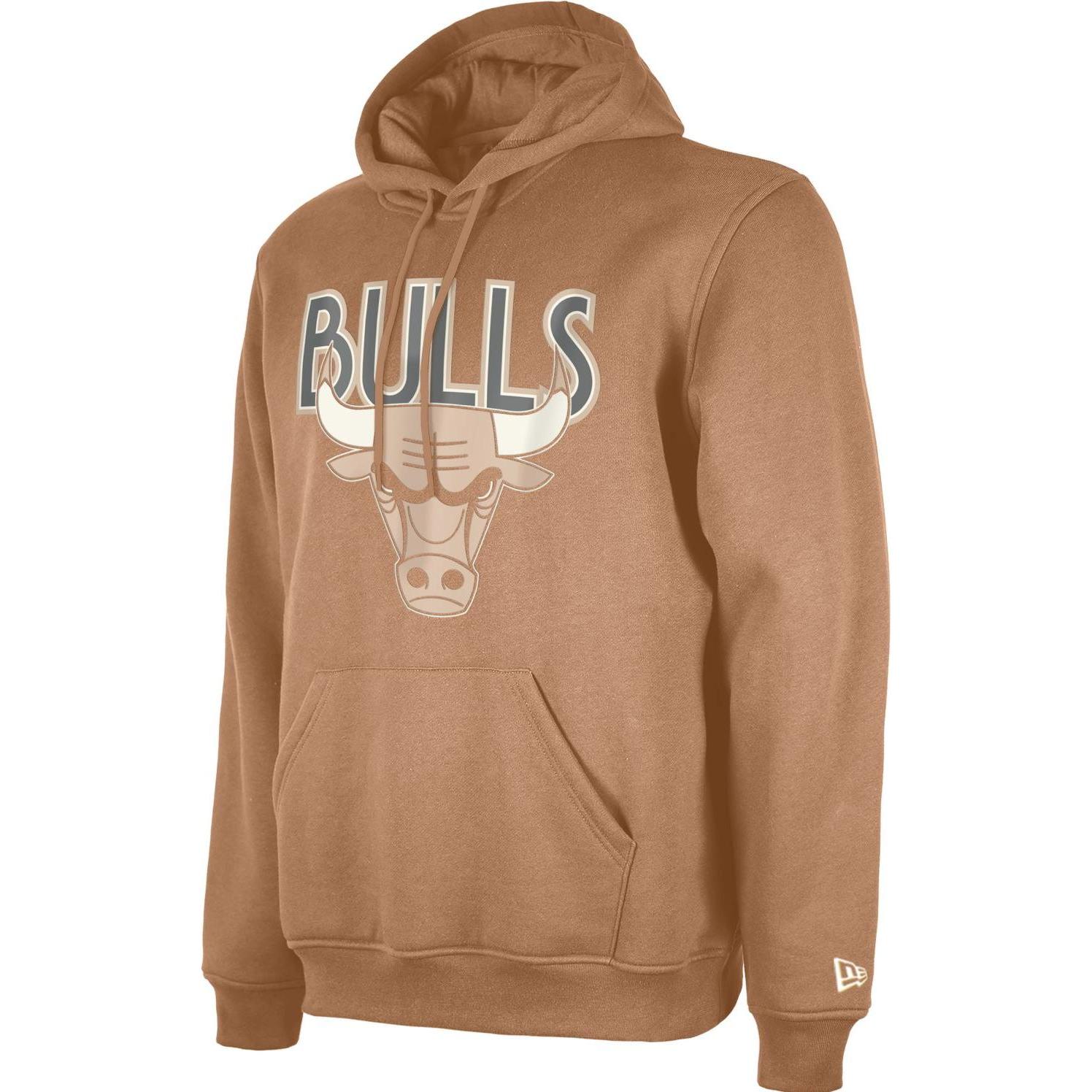 New Era, Herren, Pullover, Fleece Hoody - NBA CITY Chicago Bulls - L, Beige, (L)