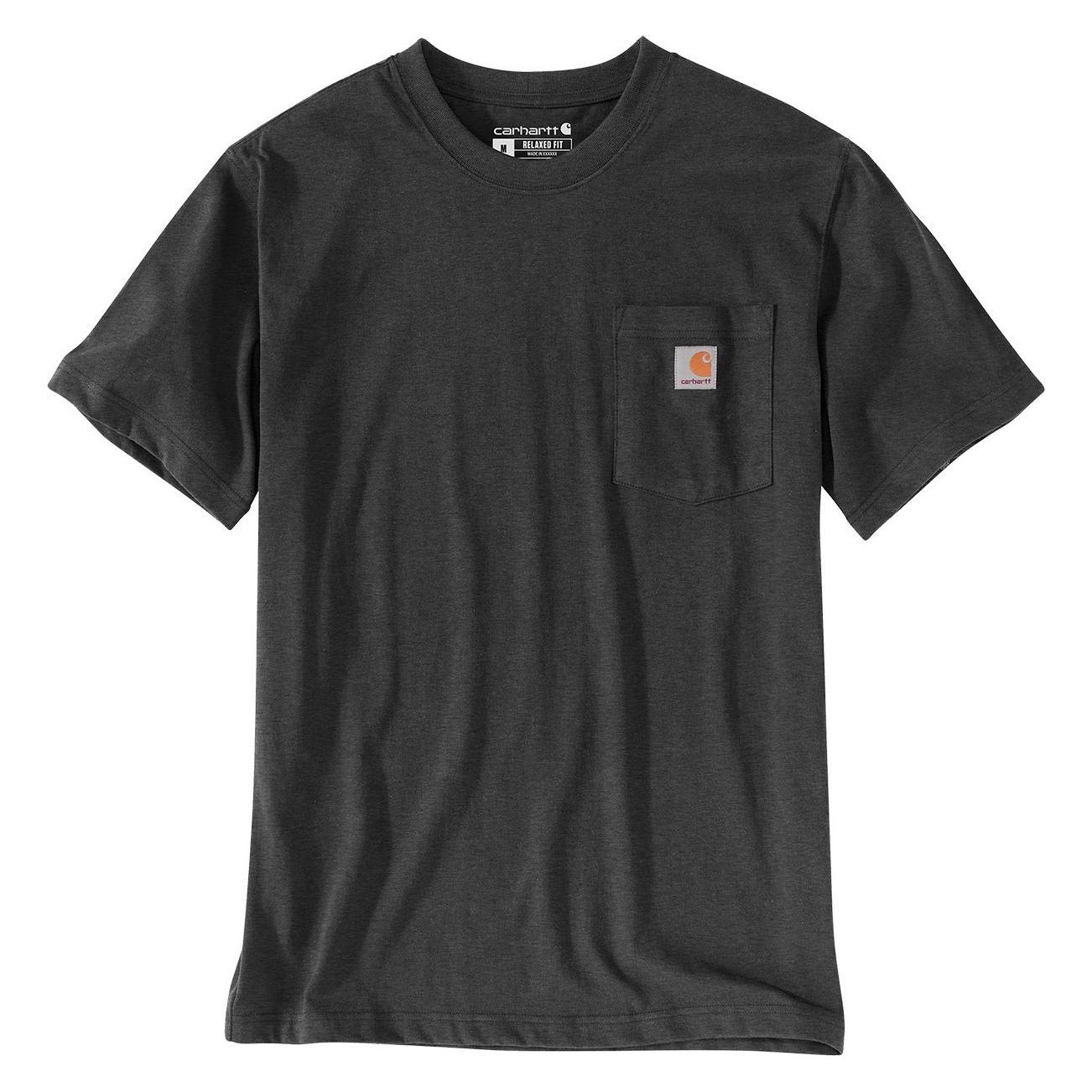 Carhartt, Herren, Shirts, Workw Pocket S/S, Schwarz, (M)