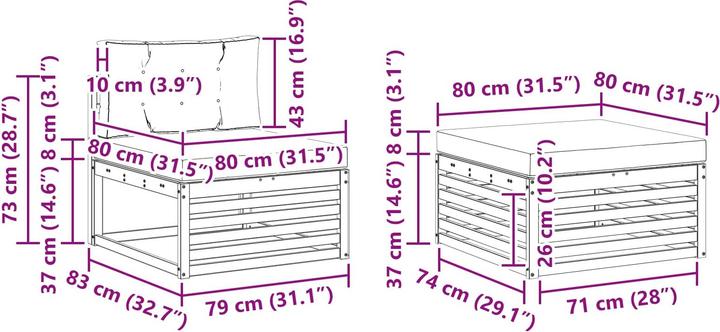 Produktbild vidaXL Outdoor-Sofa