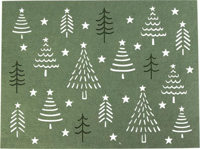 MICA Living Platzmatte Tannen - grün - ca. 45 x 30 cm (1 Stk., 45 x 30 cm)