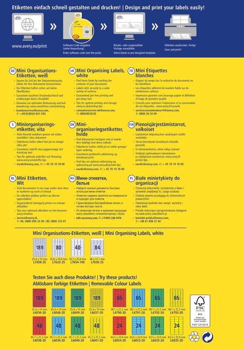 Actual product image Avery L7632-25