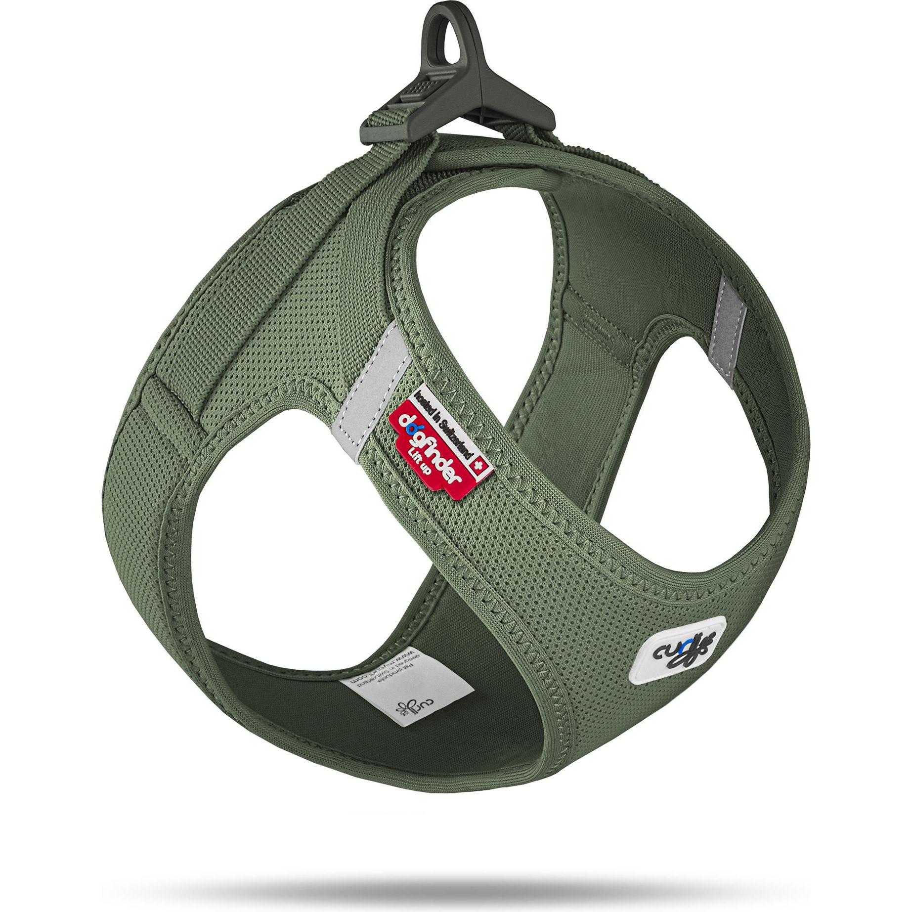 Curli Geschirr Vest Air-Mesh 2XS, Moss (XXS, Hund, Allgemein), Halsband + Leine