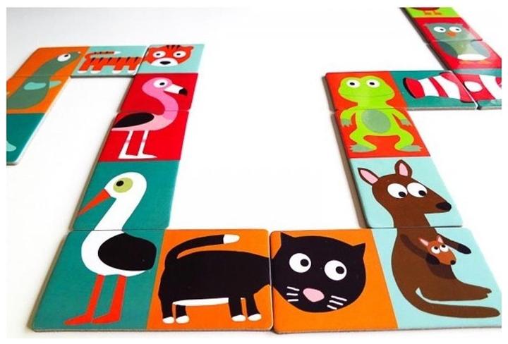 Actual product image Djeco Educational game Domino Animals (Multilingual)