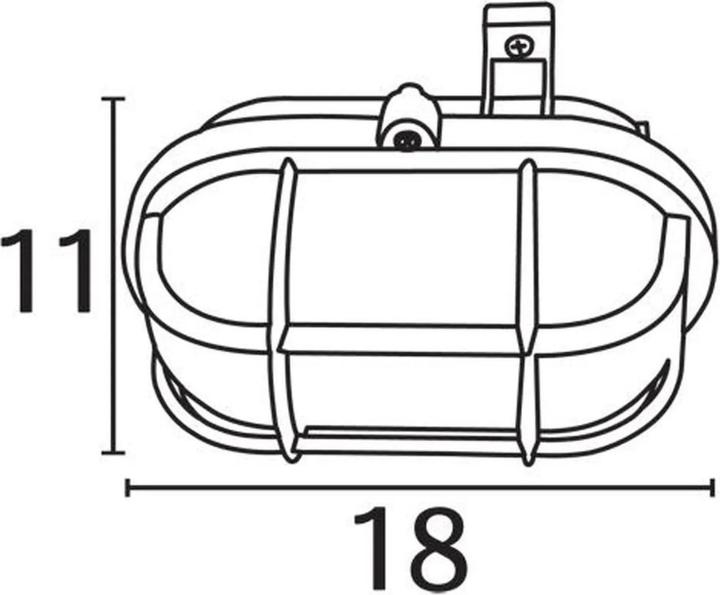 Produktbild Nordlux Oval Skot, Wandleuchte/Decke, Schwarz (E27)