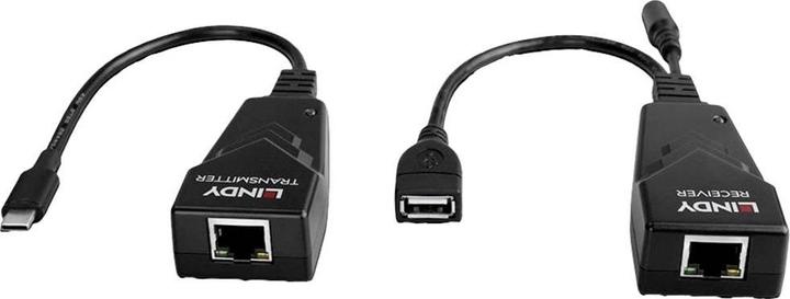Produktbild Lindy 100m USB 2.0 Typ C Cat.6 Extender 100m USB 2.0 Verlängerung für Computer mit Typ-C-Anschluss