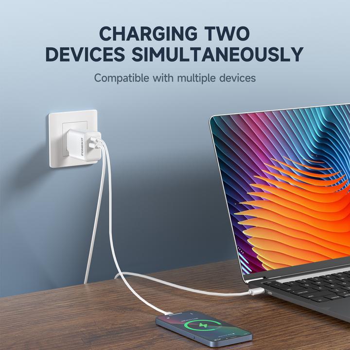 Immagine prodotto FoneKit Double 20W Charger, USB-C + USB-A, white
