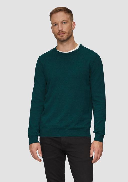 Produktbild S.Oliver Strickpullover Strickpullover mit Logo-Stickerei (S)