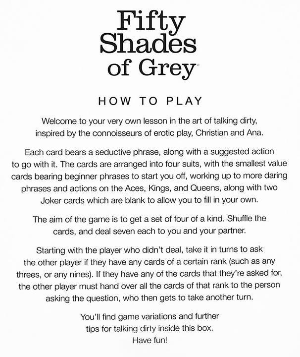 Immagine prodotto Fifty Shades of Grey Carte d'ispirazione Play Nice Talk Dirty (Compilazione del gioco, Inglese)