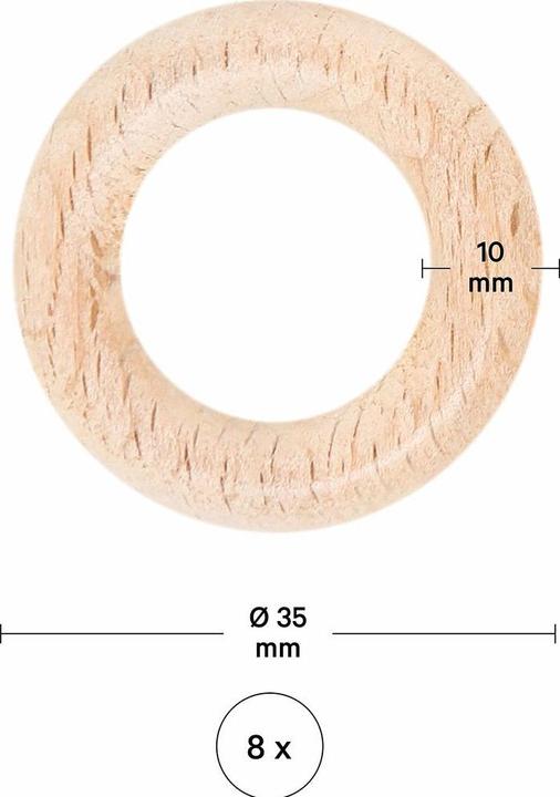 Actual product image I Am Creative Wooden ring set