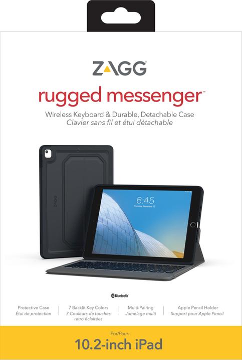 Produktbild Zagg Rugged Messenger (CH, iPad 2019 (7. Gen), iPad 2020 (8. Gen), iPad 2021 (9. Gen))