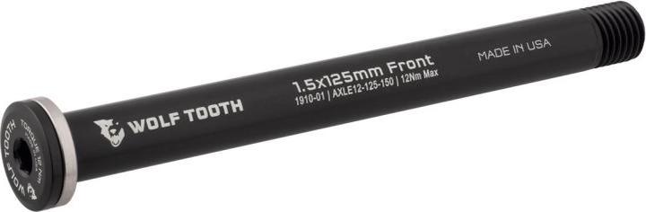 Wolf Tooth Axes thru, avant 12x100mm, 12x125mm, M12x1.5, 12mm, noir
