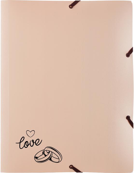 Produktbild Kolma Gummizugmappe Wedding A4 opak roségold "love" (A4, 1x)