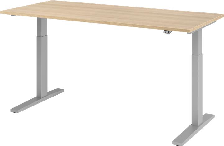 Hammerbacher UPLINER-K-Schreibtisch, elek. verstellb,700-1200mm, BxT 1800x800mm, Eiche-Dekor (180 x 80 x 120 cm)