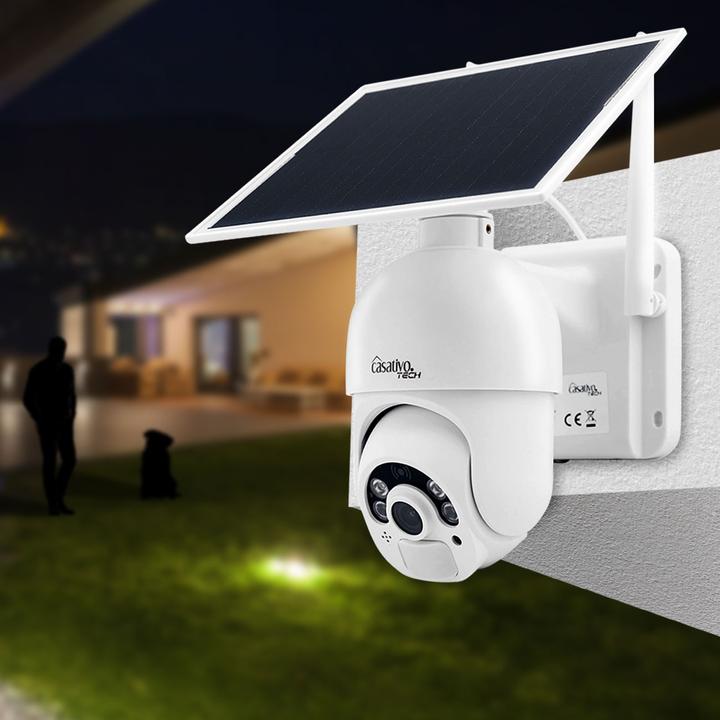 Actual product image Casativo Pan-tilt surveillance camera with full HD, battery & solar panel (1920 x 1080 Pixels)