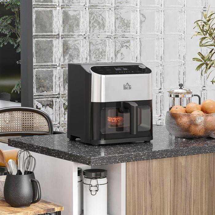 Image du produit Swisshandel24 Friteuse à air chaud Airfryer écran tactile 6,5 L 1350 W Minuterie 4en1, fenêtre de contrôle