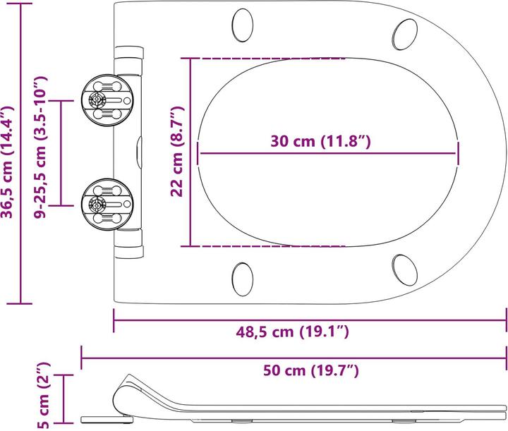 Produktbild vidaXL Toilettensitz