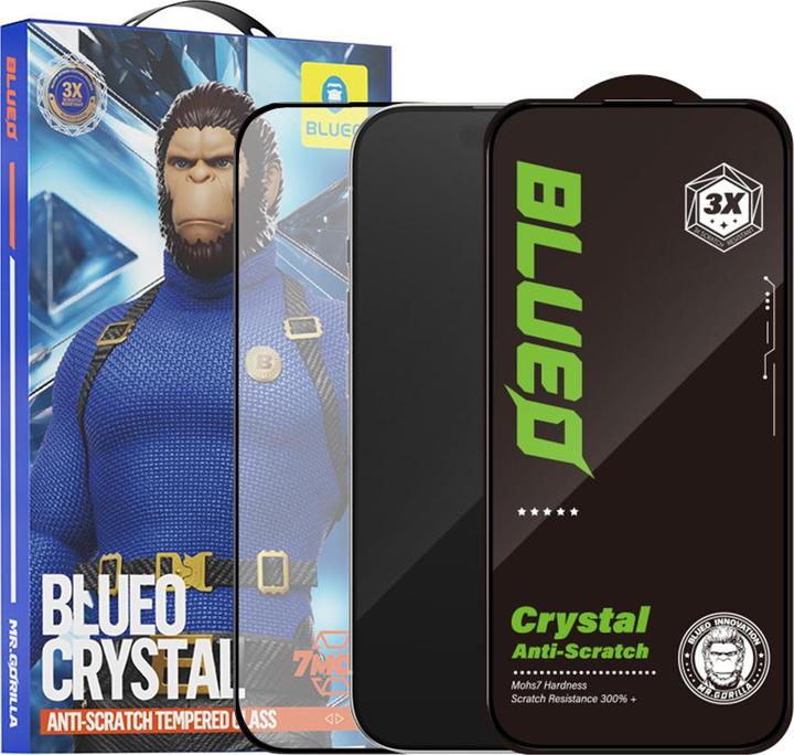 Actual product image BlueO - Crystal Anti-Scratch Glass - iPhone 15 Pro - Black (Apple iPhone 15 Pro)