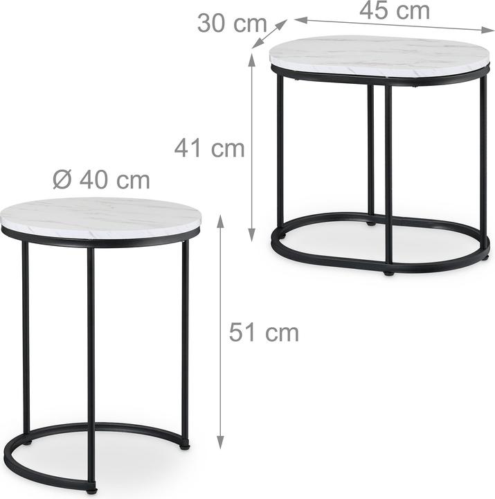 Actual product image Relaxdays 2-piece side table set