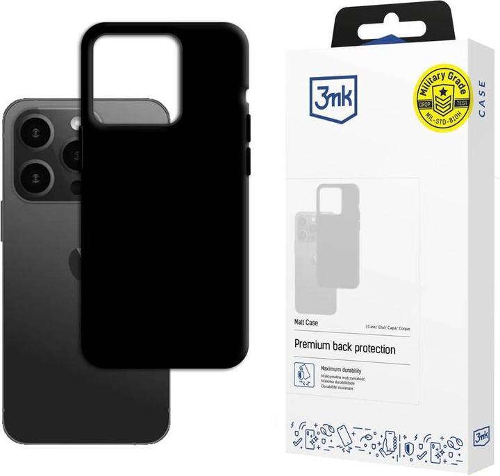 Produktbild 3MK Matt Case iPhone 15 Pro Max 6.7" czarny/black (Apple iPhone 15 Pro Max)