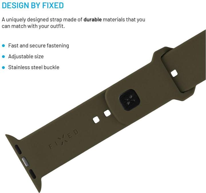 Produktbild Fixed Silicone Sporty Strap Apple Watch 38/40/41mm Olivgrün (Silikon)