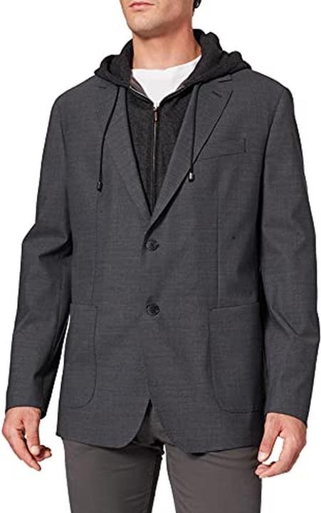 Hackett Moderne Blazer mit Kapuze, Reissverschluss und Patch-Taschen (48)