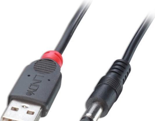Productafbeelding Lindy Adapterkabel USB A St - DC 5,5/2,5 mm (1.50 m, USB 2.0)