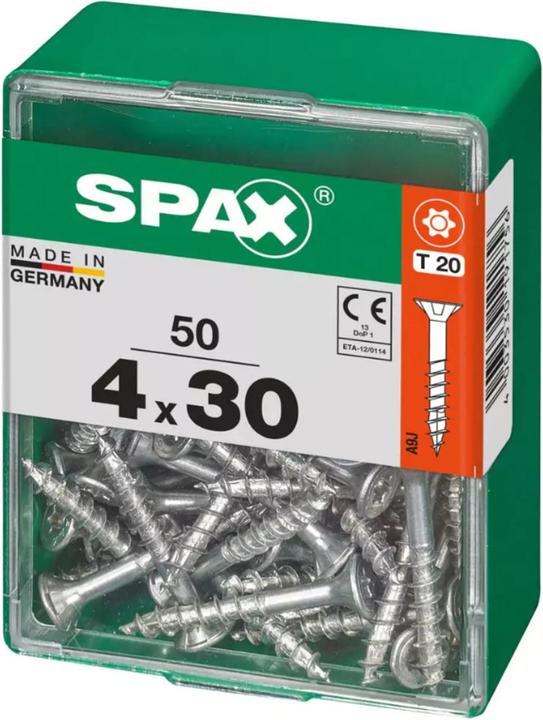 Produktbild Spax DIY Universal Senkkopf T-STAR plus TGW WIROX A9J 4x30 M 50 St. (50 Schrauben pro Stück)