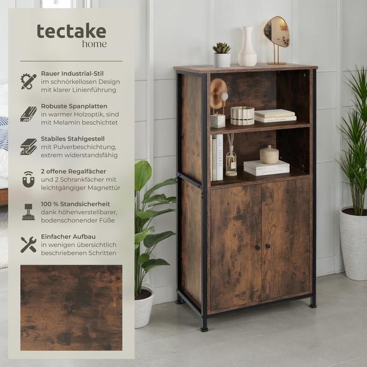 Image du produit tectake Buffet Doncaster 60x38x125cm (60 x 38 x 125 cm)