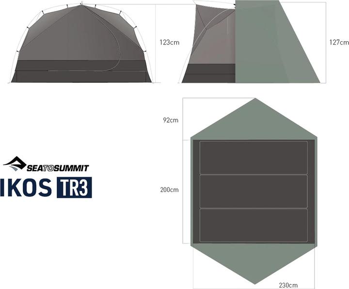 Produktbild Sea To Summit Ikos Evo Tent - TR3 (3.15 kg, 3 Personen)